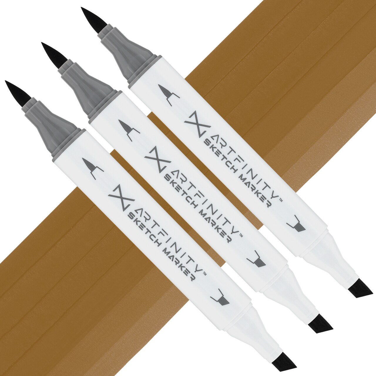 Artfinity Sketch Marker Sets - Set of 3 - Sepia Y8-6, Vibrant, Professional, Dye-Based Alcohol Markers for Artists, Drawing, Travel, & More